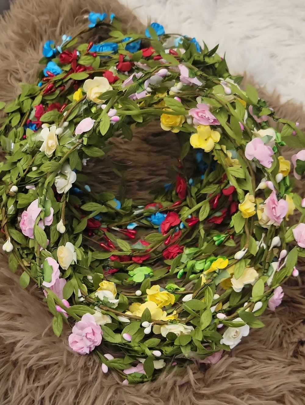 Floral Flower Crown Headbands - Multicolor Rose Wreaths. Bundle Of 22.